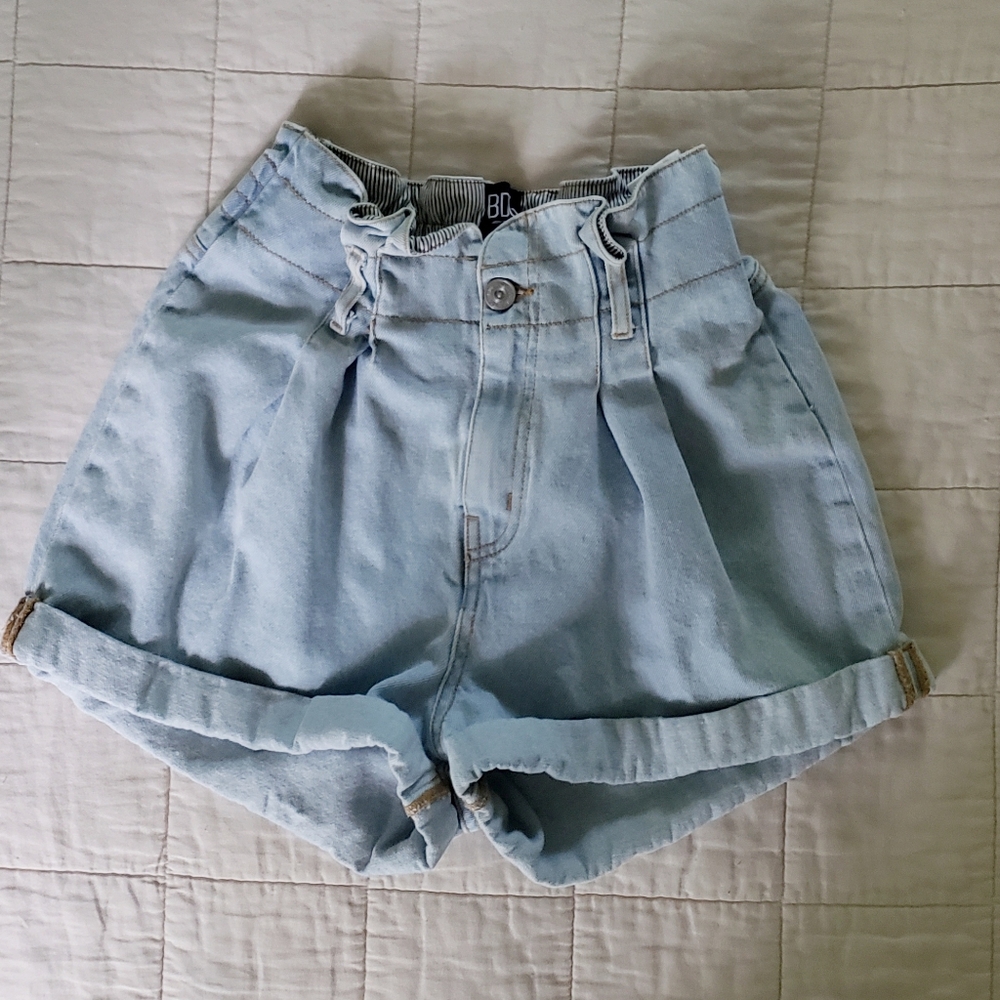 BDG Denim Shorts Blue Jean Shorts Pleated High Rise 27